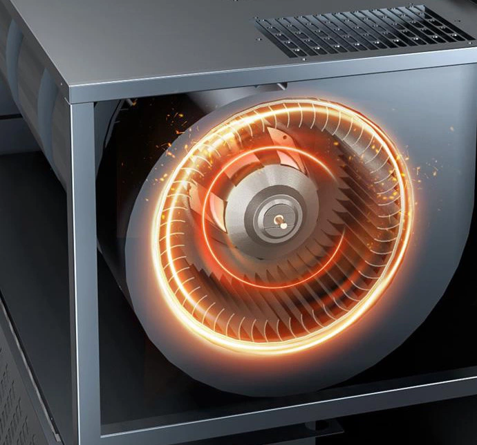 Ventilador tipo turbina com motor totalmente em cobre